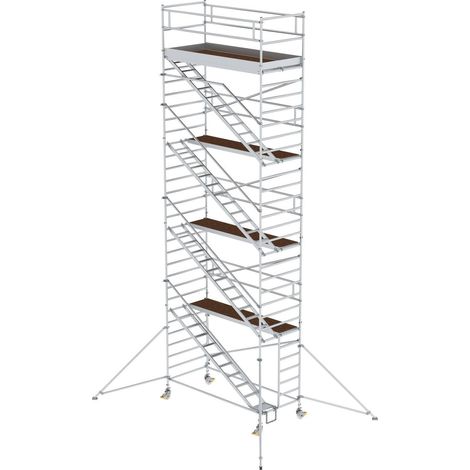 MUNK Rollgerüst mit Schrägaufstiegen 1,35x3,00m Plattform, 10,35m AH (1/2)