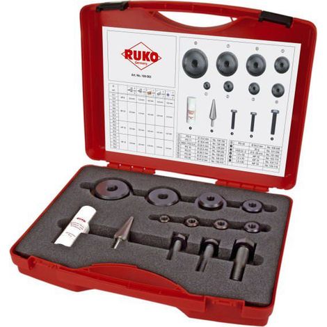 RUKO Jeu de poinçons à vis dans un coffret en plastique - 13 pièces - 109003