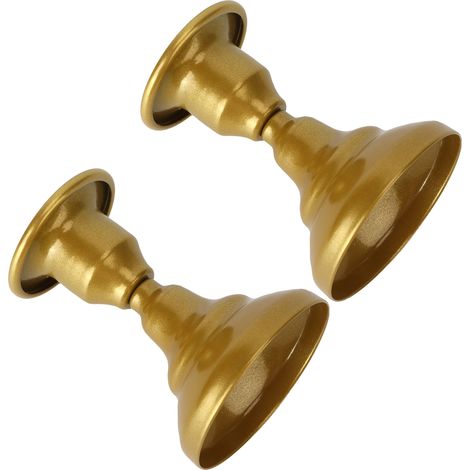 2 Pièces Bougeoirs Miniatures Vintage Style Baroque pour Décoration Maison ou Idée Cadeau (Or) (1/5)