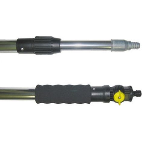 Aexalt - Manche de lavage avec passage d'eau Alu télescopique 2 x 1,20 m