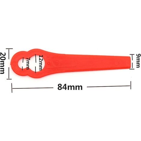 100 lames de coupe en plastique pour débroussailleuse sans fil, tête de coupe de rechange, accessoires de jardin, vert, universel, pack de 100 pièces (1/3)