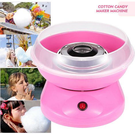 Macchina elettrica per zucchero filato da 450 W, grande piatto per decorazioni, rosa (1/5)