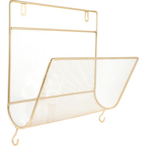 Étagère Murale en Fer Robuste de Style Européen, Porte-Documents Décoratif et Rangement à Suspendre pour Bureau Privé ou Hall D'entrée (1/5)