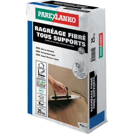 PAREXLANKO Faserspachtelmasse für alle Untergründe - geeignet bis ca. 5m² - 25kg - 02611