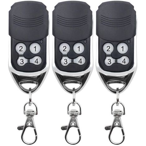 433MHz Telecommande Universelle Portail,Telecommande Camé Porte de Garage de Remplacement, Super Copie, Code Fixe, Code Roulant, Applicable à Télécommande DOORHAN MOTORLIN,3pcs