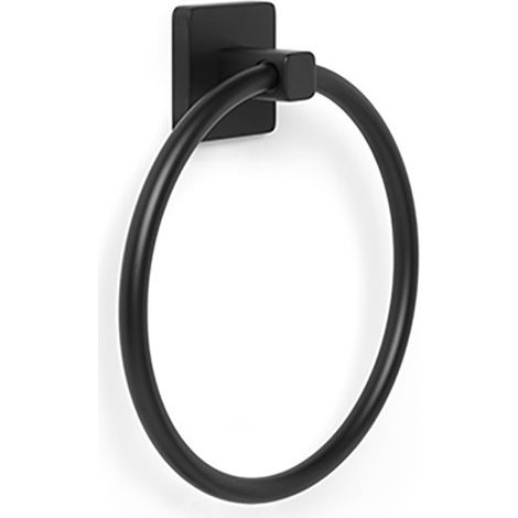 PORTASCIUGAMANI AD ANELLO NERO OPACO