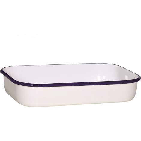 KRÜGER Karl 14136/B - Stampo per casseruola, Cottura e Lasagna, in Acciaio, 36 x 23 x 7 cm, Colore: Bianco (1/2)