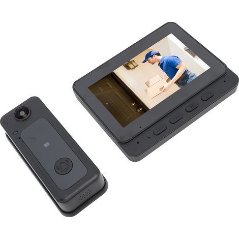 Caméra de sonnette vidéo sans fil 1080P HD, Vision nocturne grand Angle, conversation bidirectionnelle, WiFi intelligent avec moniteur pour la Surveillance à domicile (1/5)