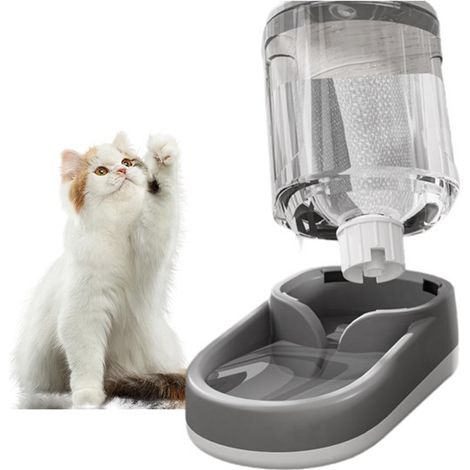 1 couleur : gris  Matériau : PP  Distributeur de nourriture pour chiens, fontaine à eau pour chats.