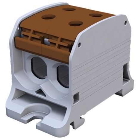 Gewindeschienenverbinder Simblock STB 50-2 – Al/Cu, 87320, braun