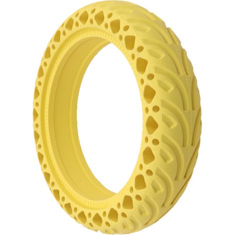 Pneu alvéolaire en caoutchouc solide pour trottinette électrique Xiaomi, pièce de rechange jaune, remplacement de pneu (1/5)