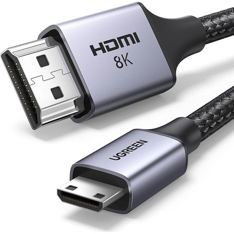 Cable mini HDMI/HDMI 2.1 8K Ugreen HD163 15514 de 1 m - gris (1/5)