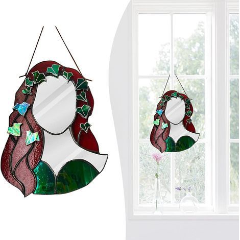 Miroir Décoratif en Verre Style Lierre pour Entrée, Chambre ou Salle de Bain (1/5)