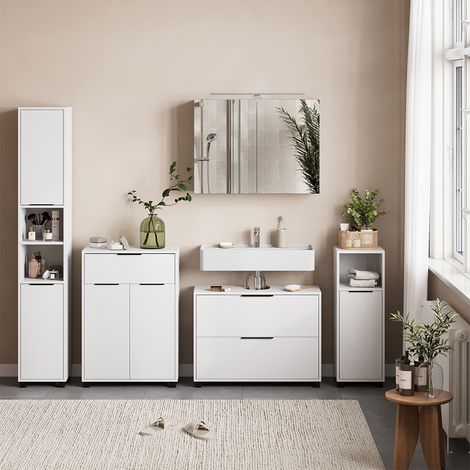 Juego de muebles de baño Alina, Blanco, 5 partes, Vicco (1/5)