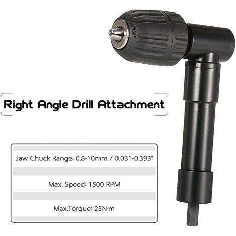 Adattatore per mandrino ad angolo retto di 90 gradi con strumento di conversione a sgancio rapido senza chiave e prolunga flessibile da 0,8 a 10 mm. (1/4)