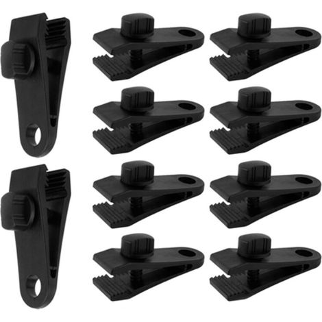 Tendeur de bâche, pince de tente réglable, clip de bâche pour voiles d'ombrage et tentes, lot de 10 (1/5)