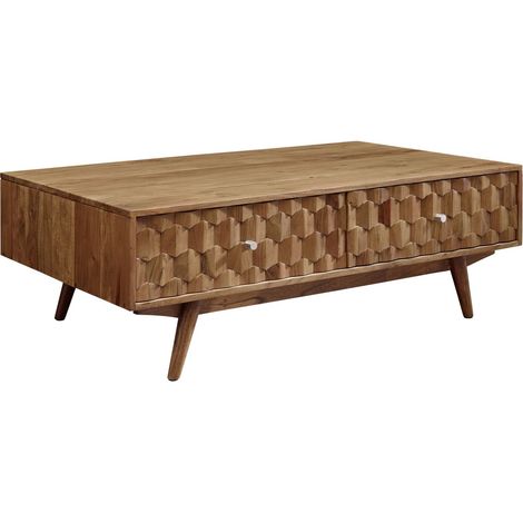 Couchtisch Akazie 120x70x40 natur lackiert MOSAYK 103