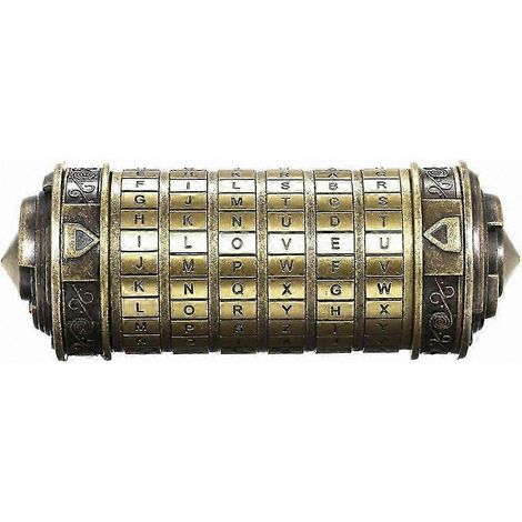 Cryptex Mini-Geschenkbox mit Geheimschloss aus Metall – perfekt für Hochzeiten, Valentinstag oder Weihnachten – inklusive Code (1/4)