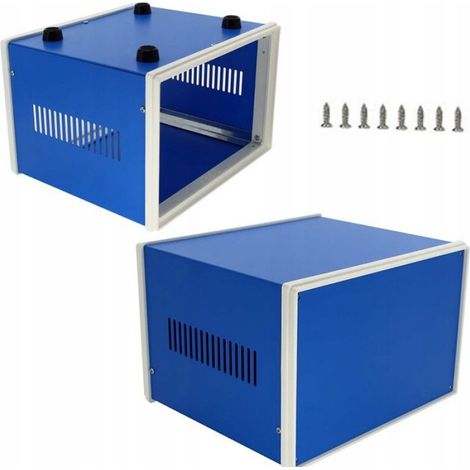 Boîtier Métallique - 140x210x180 mm - Bleu - Pour Projets Électroniques - 1 Pièce (1/5)