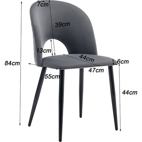Ensemble table et chaises, 5 pièces, 1 table + 4 chaises, velours et MDF, noir (1/5)