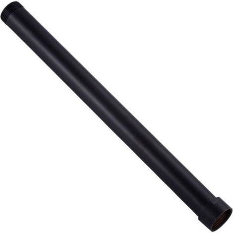 Tube de douche rond en acier inoxydable pour rallonger le pommeau de douche (noir) (1/5)