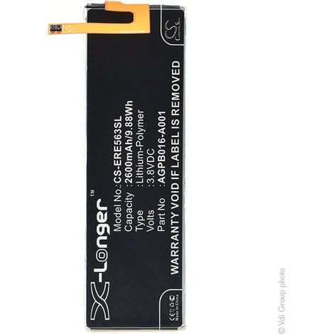 NX - Batterie téléphone, smartphone, GSM pour Sony Ericsson 3.8V 2600mAh - AGPB016-A001 (1/3)