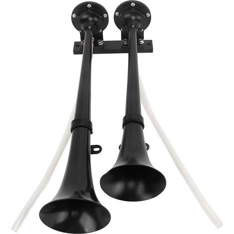 Klaxon pneumatique double trompette 130 dB CC 12 V, puissant, pour camions, fourgonnettes et yachts (1/5)