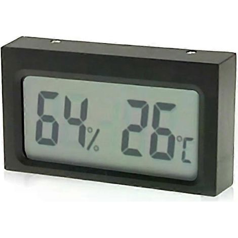 Mini thermomètre et hygromètre numérique LCD - Noir (1/5)