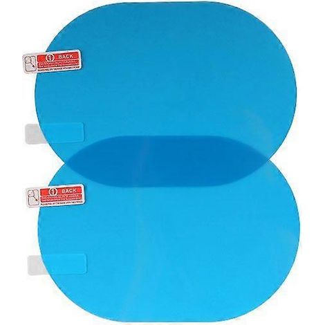 Lot de 2 films adhésifs anti-pluie et anti-buée pour voiture, rétroviseurs et vitres. Film transparent, imperméable et résistant à la pluie. Accessoires auto. 2 pièces, 95 x 135 mm. (1/5)
