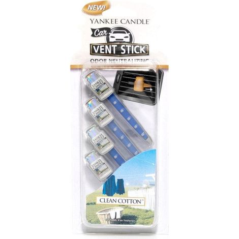 YANKEE CANDLE Car Vent Stick Clean Cotton 4x7g