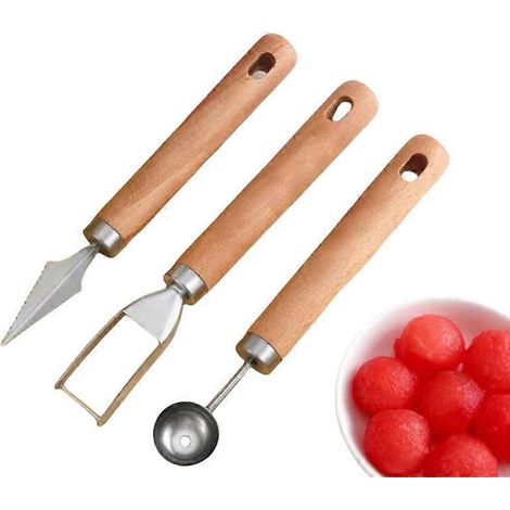 Couteau multifonction pour découper les fruits, cuillère à pastèque, cuillère à glace, outil de cuisine pour plats froids faits maison (1/5)