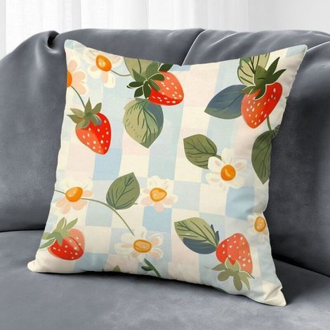Housse de coussin floral printemps, décoration maison élégante,40×40cm (1/5)