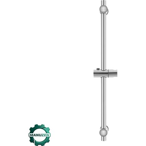 Manuzen - Barre de douche réglable en acier inoxydable – argent (1/4)