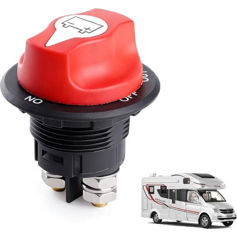 12 V-24 V 100 A Circuit Breaker Battery, Battery Disconnect Switch, Main ON-OFF Waterproof for Car, Motorcycle, Boat, Truck and Vehicle, for Energy Saving and Safety (1/5)