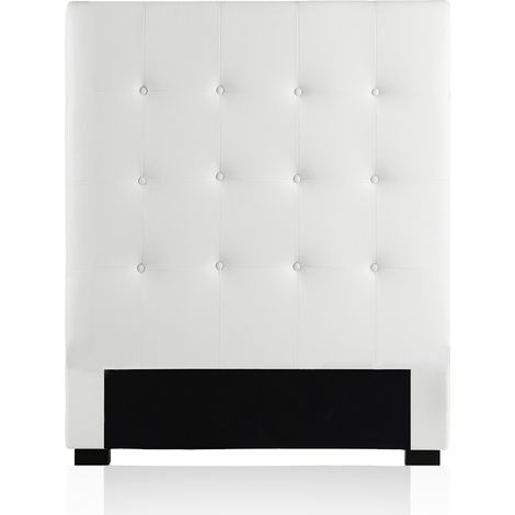 Tête de lit capitonnée Premium 90cm Blanc (1/2)