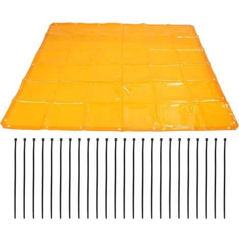 Écran de rideau de soudure 5.7x5.7FT ignifuge 6 Grade protection UV Orange (1/5)