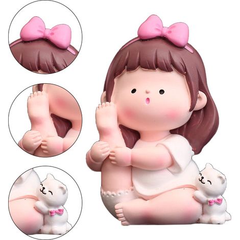 Yoga-Mädchen-Figur, Cartoon, hübsch, niedlich, modische Dekoration, Yoga-Pose-Mädchen-Ornament für Auto Typ B (1/5)