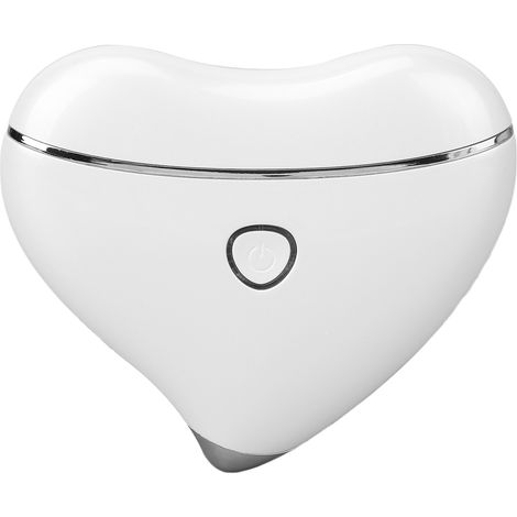 Massageur Facial Électrique à Grattoir, Instrument de Beauté Portable, Rechargeable USB, Chauffant, Lissant la Peau, Blanc (1/5)