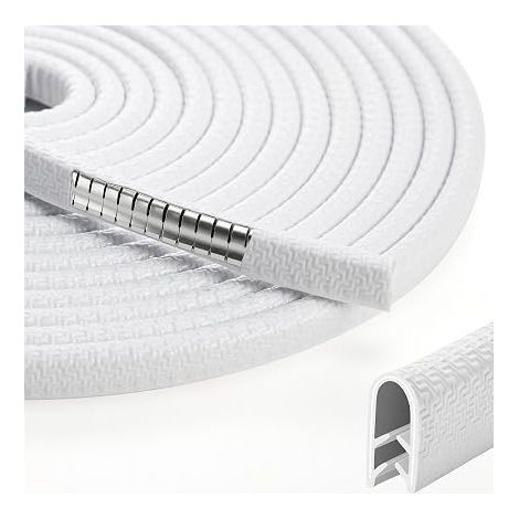 Protection des Bords de 5 m pour tôle PVC - Zone de Serrage de 1 à 2 mm - Profilé de Protection des Bords en U pour Porte de Voiture (1/5)