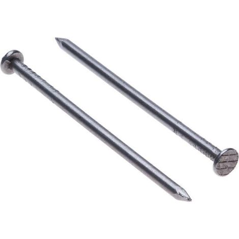 Clous à tête ronde plate pour bois (environ 1 kg de clous), noirs, pour le bricolage, la décoration intérieure, le travail du bois et l'ameublement. Longueur : 20 mm, diamètre : 20 mm (1/4)