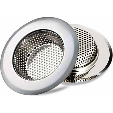 Filtre évier Cuisine en Acier Inoxydable Perforée et évier Douche et Salle de Bain et grilles de Baignoire Ante colmatage Lot de 2 Filtres 11.5 cm (1/5)