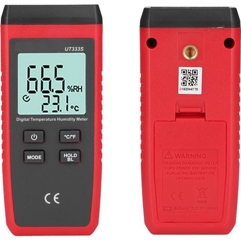 UT333S Digitales Temperatur- und Feuchtigkeitsmessgerät mit LCD-Display (Thermometer, Hygrometer, Hygrothermograph) (1/5)