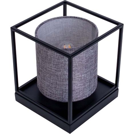 Lampe de table lampe de chevet lampe de chevet textile gris noir E14 salon