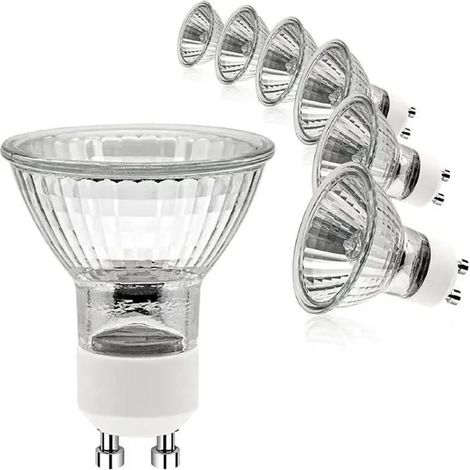 Ampoule halogène GU10 - 50 watts - à intensité variable - 2700 K - lumière blanc chaud - réflecteur projecteur