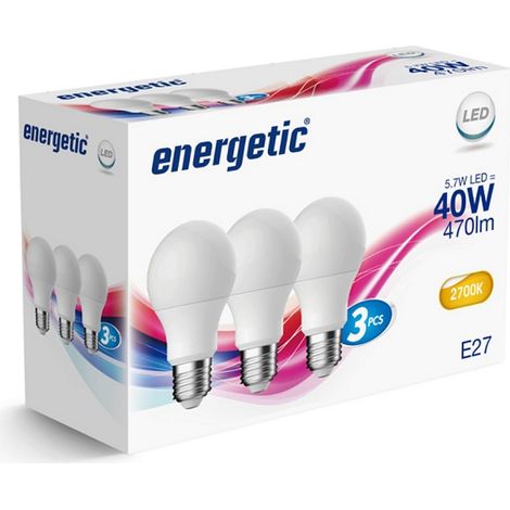 Ampoule LED énergique E27 40W 3 Stux
