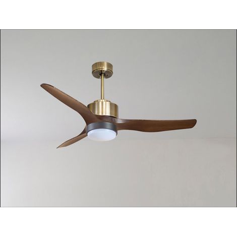 Tenerife 4 Ring - Super destratificateur et ventilateur DC 166 cm Blanc pales bois clair sans Lumière 30 à 60 m² (1/5)