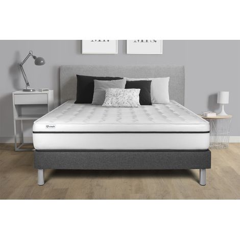 Matratzenset VITAL SPA 130 x 200 cm Bettrahmen Kit Grau