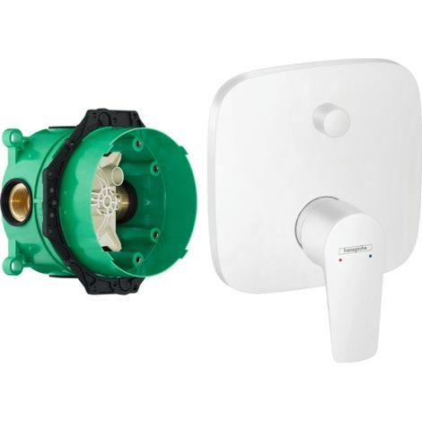 HANSGROHE Façade Talis E pour mitigeur bain douche encastré Blanc mat avec corps encastré