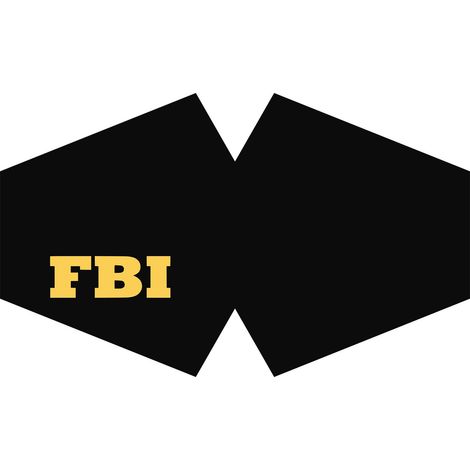 Couvre-visage mode réutilisable - FBI (Adulte)- Vendu par 1 (1/2)