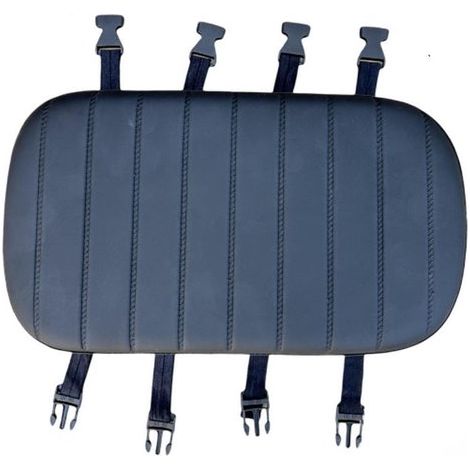 Cuscino posteriore rinforzato per sella di bicicletta (nero, 36x20x8,5 cm), morbido cuscinetto ammortizzante per portapacchi di e-bike e monopattini. (1/4)